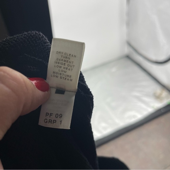 St. John Caviar Black Wool Blend Santana Knit Pants Trouser wide leg Size 8 - Picture 11 of 11